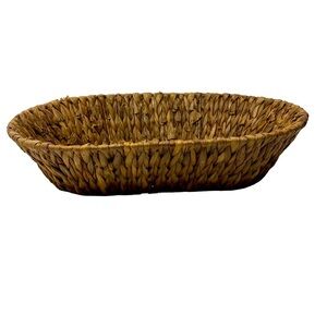 SeaGrass | Brown Oval Basket | 14.5"x3.5"